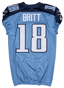 2011 Kenny Britt Game Used Tennessee Titans Home Jersey with 9/11 Patch (NFL/PSA)